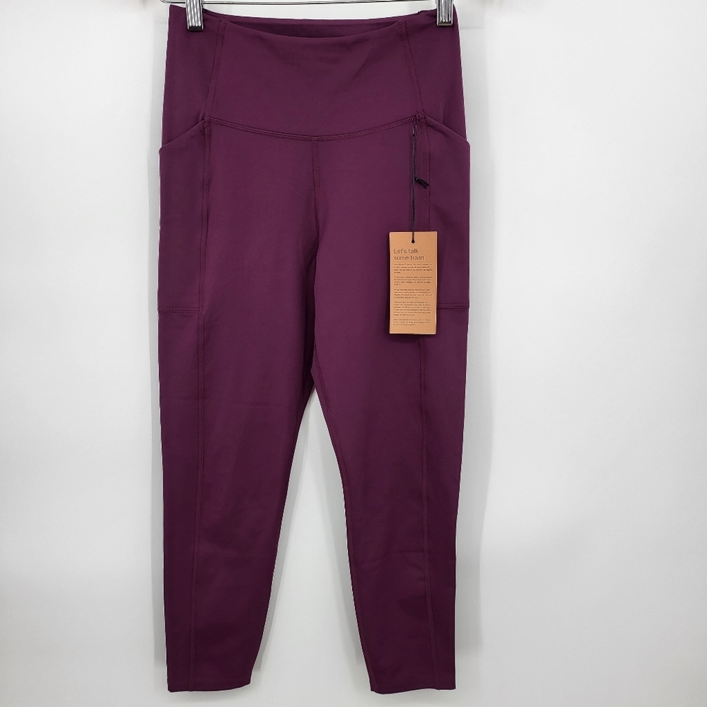 Girlfriend Collective Leggings Plum Style 4024 Key Pocket Sz Medium NWT